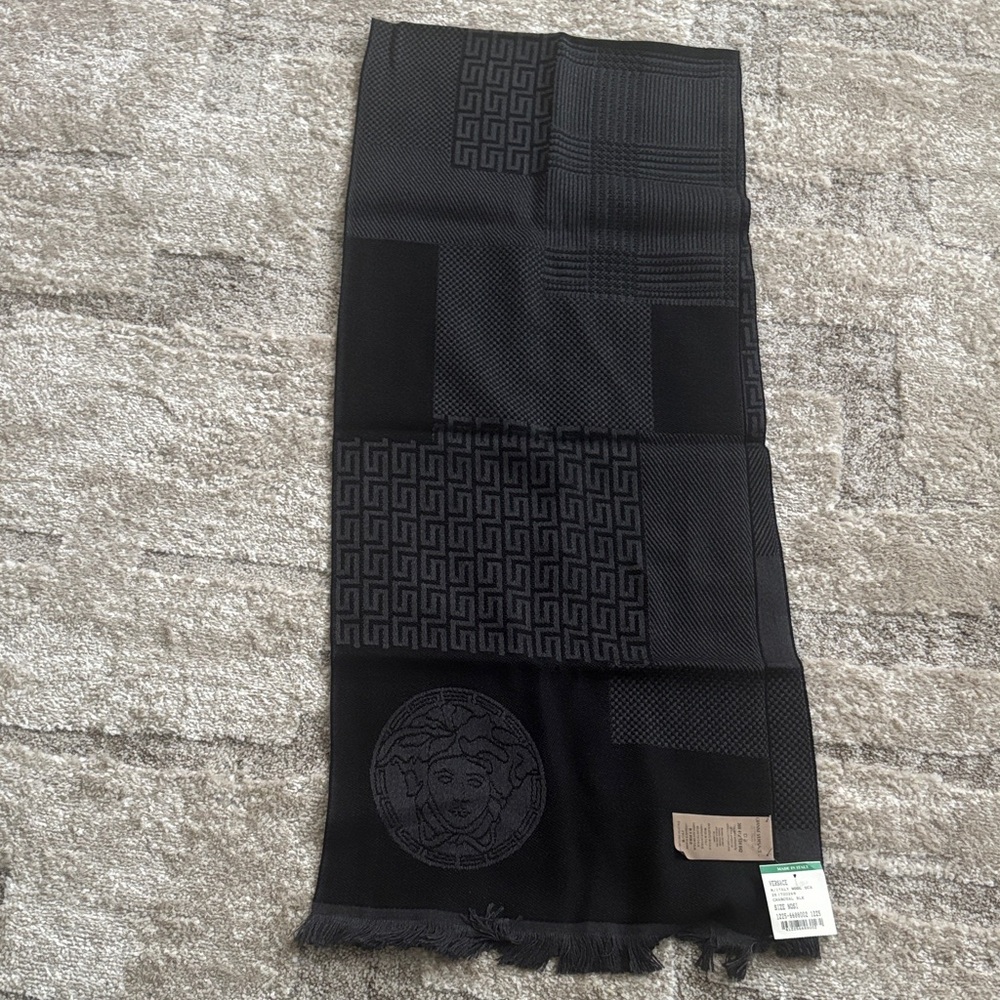 Versace Black Textured Fabric